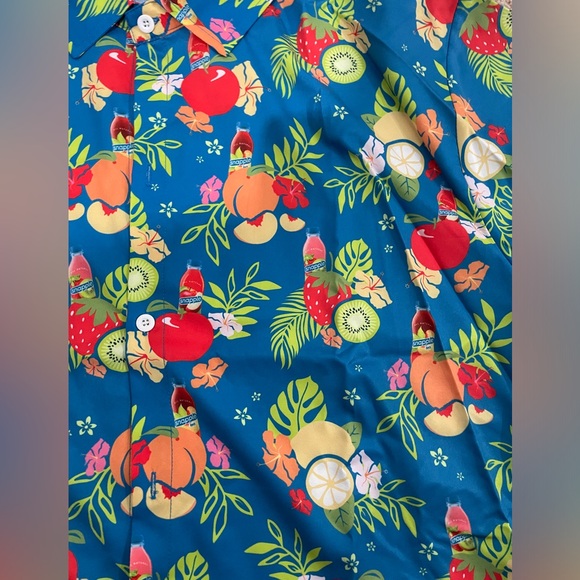 SNAPPLE Hawaiian Shirt Men's XL Multicolored Tropical Fruit Button-Up Shirt-NEW - Picture 2 of 5